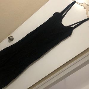 Black lace floor length dress